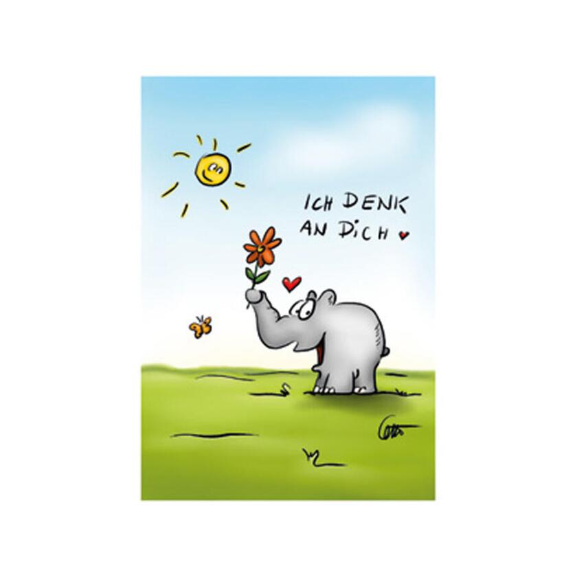 Wee Blue Coo Beileidskarte „Ich Denke An Dich“ Mit Teetassen-Motiv – Persönlich Beschriftbar